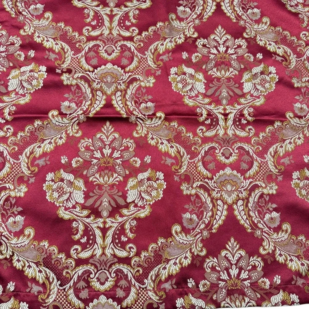 Waterford Dinner Napkins Red Gold Damask Brocade Set of 13 Vintage 2003 EUC